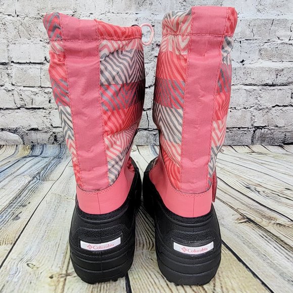 Columbia Powderbug Winter Snow Boots Women's Size 7 Pink Insulated 400 Gram - Picture 4 of 8